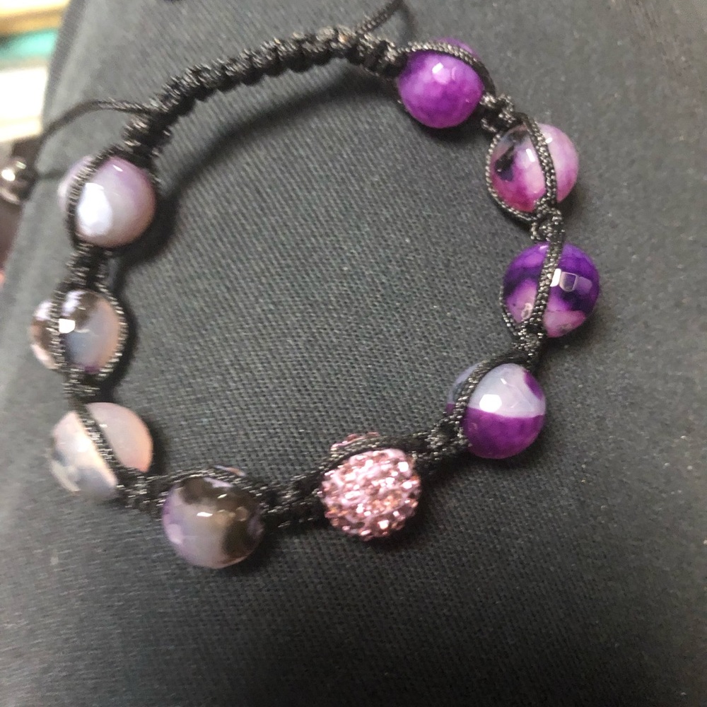 Amethyst Macramé Woven Bracelet- 507 $30 or $25 w/offer